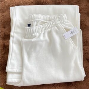 NWT Gap White Wide-Leg Sweatpants Size M